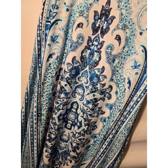 Avenue Long Blue Maxi Dress Sundress Womens Plus 18/20 1X Beach Vibes - Picture 3 of 4